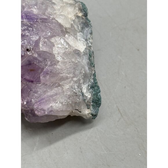 Raw Amethyst Crystal Cluster With Natural Green Matrix 2.5" purple READ - Picture 8 of 8